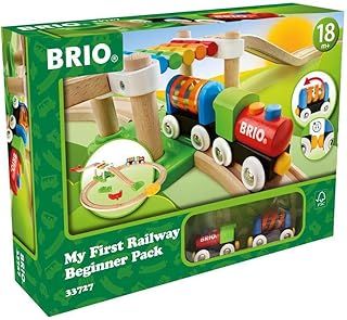 BRIO My First Railway Beginner Wooden Railway Train Set for Kids 18 Months Up