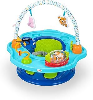 Bright Starts Disney Baby Finding Nemo SuperSeat, Fun Baby Seat for Sitting Up, Playtime, and Meals, Ages 4 Months to 4 Years, Blue
