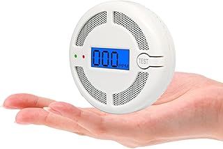 Mini Carbon Monoxide Detector, Battery Powered CO monoxide Alarm with LCD Digital Display for Home and Car Safety, CO Monitor Conforms to EN 50291 Standad (1pcs)