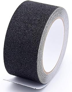 YMWALK Anti Slip Tape,High Traction Non Slip Grip Tape 5cm x5m Self Adhesive Anti Slip Decking Strips Waterproof Abrasive Tape for Stairs, Tread Step, Outdoor and Indoor (Black)