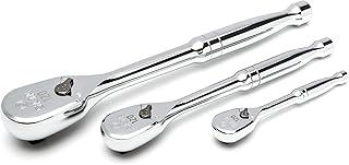 SATA ST13975 3 Pieces 120XP 1/4", 3/8" and 1/2" Ratchet Set, Silver