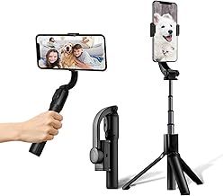 Portable Gimbal with Wireless Remote, Mobile Phone Stabilizer for Vlog Youtuber, Compatible with iPhone and Android Smartphones