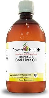 Cod Liver Oil Liquid (Icelandic Gold) by Power Health | 500ml of Premium Omega 3 Fish Oil with Vitamin A and D | Cod Liver Oil Immune Booster Supplement with Omega 3 Essential Fatty Acids