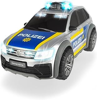 Dickie Toys - Volkswagen VW Tiguan R-Line - 25 cm Police Car with Light & Sound, Police SUV, Toy Cars, for Children from 3 Years, Multicoloured
