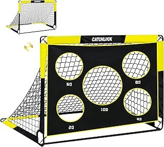 CATCHLUCK Football Goal for Kids Pop Up Goal Football Net for the Garden 2 In 1 Portable Foldable Target Indoor Outdoor Training Equipment with Carry Bag