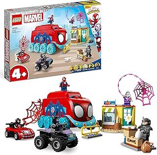LEGO Marvel Team Spidey's Mobile Headquarters, Building Toy for 4 Plus Year Old Boys & Girls, with Miles Morales and Black Panther Minifigures, Spidey and His Amazing Friends Gift Idea 10791