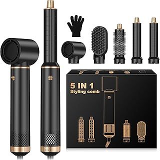 Magic Styler 5 in 1 Hair Styler, Air Styler Set with Curl Straighten, Volumise, Smooth and Drying for Styling, Magic Hair Styler Hot Air Styler for All Hair Type/Length