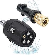 1/4'' Quick Connect Fitting and 5-in-1 Power Washer Spray Nozzle Tips Multiple Angles, Pressure Washer Gun Adapter, Brass High Pressure Washer Accessories for Karcher K2 K3 K4 K5 K6 K7