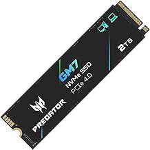 acer Predator GM7 2TB SSD, M.2 2280 PCIe Gen4 x4 NVMe 2.0, Up to 7400 MB/s, HMB+SLC, Internal PC Solid State Drive for Laptop, Desktop and PS5 - BL.9BWWR.119