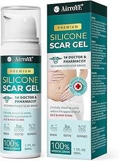 Silicone Scar Gel for Stretch Mark: 100% Silicone Scar Cream - Remove New Old Skin Scars 50g