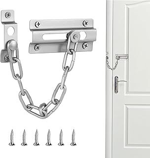 1PCS Stainless Steel Door Chain,Chain Lock for Door Anti Theft Home Safe Nickel Plated Door Locks with Screws,Door Chain Internal Door Lock,Door Chains for Front Door