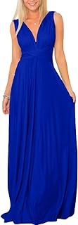 Womens Sexy Convertible Multi Way Wrap Transformer Solid Cocktail Off Shoulder Wedding Bridesmaid Evening Long Maxi Dress Floor Length Bandage Pageant Prom Ball Gowns