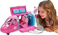 Barbie DreamPlane, Pink Dreamplane Playset with Toy Puppy, Snack Cart, 15 Airplane Accessories and Doll Accessories, Toys for Ages 3 and Up, One Airplane, GDG76