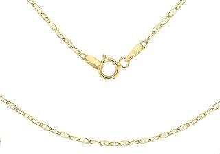 Carissima Gold Women's 9 ct Yellow Gold Flat Rambo Chain Necklace