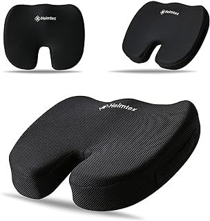 EDS Seat Cushion for Office Chair Memory Foam Coccyx Pain Relief Cushion Pillow for Back Support Non-Slip Seat Pad for Office Desk, Gamming Chair, Wheelchair, Car Seat, Sciatica, Tailbone Pain