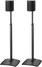 Sanus WSSA2-B2 Height Adjustable Wireless Speaker Stand in Pair for SONOS ONE PLAY: 1 and PLAY: 3 - Black