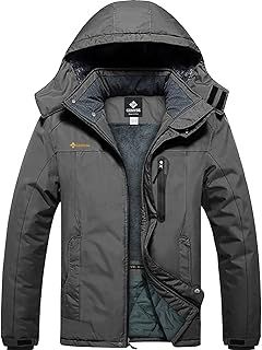 GEMYSE Herren Skijacke Winddichte Winterjacke mit Kapuze Snowboardjacke Wasserdicht Outdoorjacke Gefüttert Funktionsjacke
