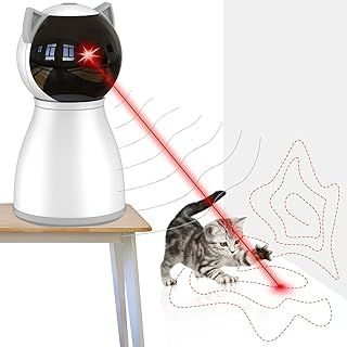 Cat Laser Toy Automatic for Indoor Cats, Motion Activated Interactive Cat Toys for Kitten/Dogs,USB Rechargeable,Fast and Slow Circling Pattern,Automatic On/Off and Silent