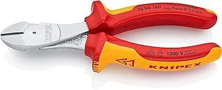 Knipex High Leverage Diagonal Cutter chrome-plated, insulated with multi-component grips, VDE-tested 160 mm (self-service card/blister) 74 06 160 SB