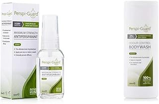 Perspi-Guard Maximum Strength Antiperspirant Spray, Strong Deodorant for Excessive Sweating & Hyperhidrosis Treatment, Lasts up to 5 Days - Unscented (30ml) & Odour Control Body Wash