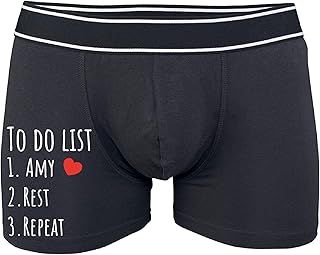 Personalised Mens To do list Boxers Valentines Gift Present For Boyfriend Girlfriend Husband