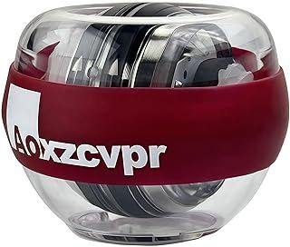 Aoxzcvpr Power Wrist ball auto start Gyro gyroscope torque Ball with LED Lights for hand trainer for sports enthusiasts.