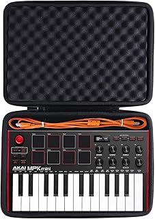 co2CREA Travel Hard Case for AKAI Professional MPK Mini MK3 / MPK Mini Play MK3 25 Key USB MIDI Keyboard Controller,Case Only