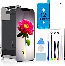 Brinonac Screen Replacement Kit for iPhone 12/12 Pro, 6.1 Inch Full HD LCD Screen, Touch Digitizer Mounting Kit with Repair Tools and Tempered Glass Screen Protector