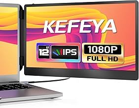 Portable Monitor for Laptop IPS FHD 1080P Laptop Screen Extender Monitor HDMI/USB-A/Type-C Plug and Play Compatible with Windows, Chrome, Mac, Switch, PS4 for 13-16.5"