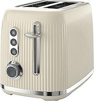 Breville Bold 2 Slice Toaster with High-Lift & Wide Slots | Cream & Silver Chrome [VTR003]
