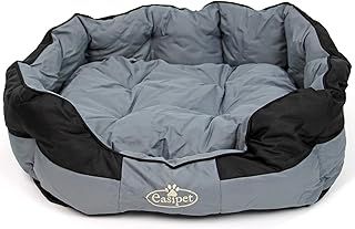 Easipet Waterproof Dog Bed, Large 75x60x25cm, Black/Grey with Reversible Cushion