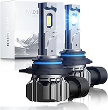 WAIXINGREN 9012 HIR2 Headlight Bulb, 60W 26000LM Led Headlight Bulbs, 6500K Cool White, Easy Installation (9012/HIR2)