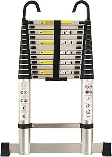 Telescopic Ladders With Stabilizer Bar Extendable Ladders Multi Purpose Loft Ladders Extendable Telescopic Max Load 150KG 330LbS (2.6M with BASE)