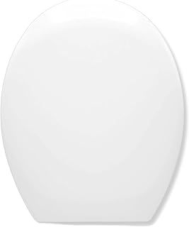 Luxury Duroplast Toilet Seat – Incredibly Strong and Durable - Oval, Soft Close - Ceramic Appearance - Scratch Resistant - One Button Hinge Release - Click, Lift & Clean Technology (White)