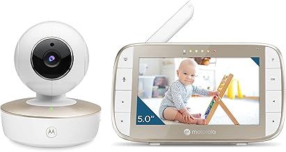 Motorola Nursery Baby Monitor with Camera - Nanny Cam VM50G - Baby Camera with Color Display, Two-Way Communication, and Infrared Night Vision - 480p Zoom, Tilt, and Pan - Updated Model