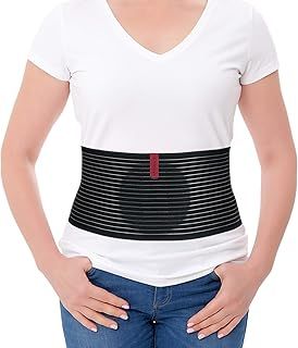ORTONYX Umbilical Hernia Belt for Women and Men - Abdominal Support Binder with Compression Pad - Navel Ventral Epigastric Incisional and Belly Button Hernias Surgery Prevention Aid (S - M)