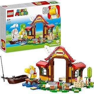 LEGO Super Mario Picnic at Mario's House Expansion Set, Buildable Toy with Yellow Yoshi Figure, Gift Idea for Kids, Boys, Girls Aged 6 Plus, Combine with Starter Course 71422