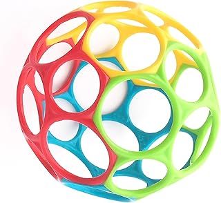 Bright Starts Oball Easy Grasp Classic Ball BPA-Free Infant Toy in Red, Yellow, Green, Blue, Age Newborn and up, 4 Inches