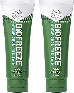 Biofreeze Cooling Gel, 29.5ml X 2, Pain Relieving Gel, Joint Pain Relief, Muscle Rub Pain Relief, Knee Pain, Neck Pain, Long Lasting, Easy To Use, Muscles, Bones And Joints, Pain and Fever