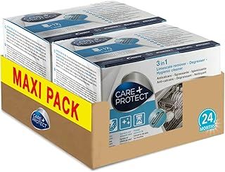 Care+Protect 3 in 1 Washing Machine - Dishwasher Cleaner - Limescale Remover - Degreaser - Hygienic Cleaner - Universal - 24 Months Supply - Maxi Pack