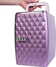 Wellness 4L Drinks or Beauty Cooler with Shelves for Temperature Controlled Makeup Storage or Drinks Cooling Includes Portable 12v Car Charger - Diamond Purple