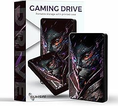 SUHSAI 320GB External Hard Drive for Gaming 2.5" Ultrafast external HDD USB 3.0 Portable Hard Disk Drives, Storage Expansion for Gaming console, Desktop, PC, Smartphone, MAC (Ninja Cat Print)