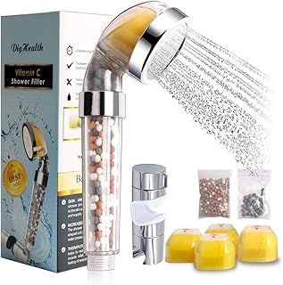 Ionic Shower Head with Vitamin C, Shower Filter for Soften Hard Water, Increases Pressure While Saving Water, Easy Installation, Remove Chlorine & Flouride & Calcium for Dry Skin & Hair
