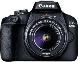 Canon EOS 4000D DSLR Camera and EF-S 18-55 mm f/3.5-5.6 III Lens - Black