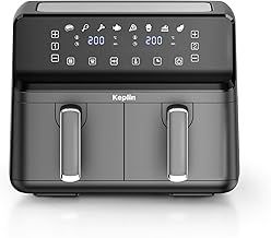 Keplin 9L Dual Zone Air Fryer - 2700W Energy-Saving Cooker with 6 Cooking Functions - Extra-Large Capacity for Healthy Meals - Roast, Bake, Dehydrate, Crisp - Family Size (9L)