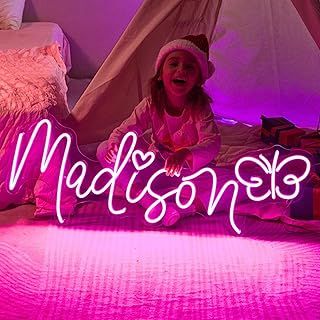 Custom Neon Signs Personalized, Dimmable Name Neon Light Sign Customizable for Home Bedroom Wall Decor, Christmas Birthday Gift Wedding Party Bar Business Logo