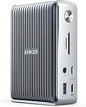 Anker 577 Thunderbolt Docking Station (13-in-1, Thunderbolt 3) for Laptops, 85W Charging for Laptop, 18W Charging for Phones, 4K Dual Display, 10 Gbps USB-C Data, Ethernet, Audio, SD 4.0