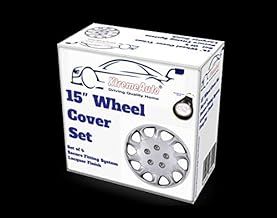 XtremeAuto® 15 inch Wheel Hub Trims Cover Set of 4 Complete with Ties, Valve caps & Sticker