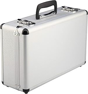 400 x 240 x 125mm Large Hard Aluminium Flight Case Foam Camera Silver Photography Carry Storage Tool BOX