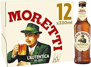 Birra Moretti Premium Italian Beer, 12 x 330ml